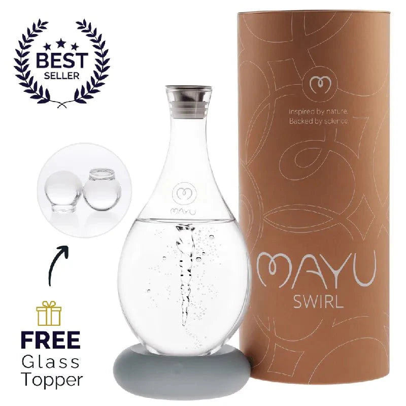 Elegant MAYU Swirl Carafe - Energize your water, revitalize your cells