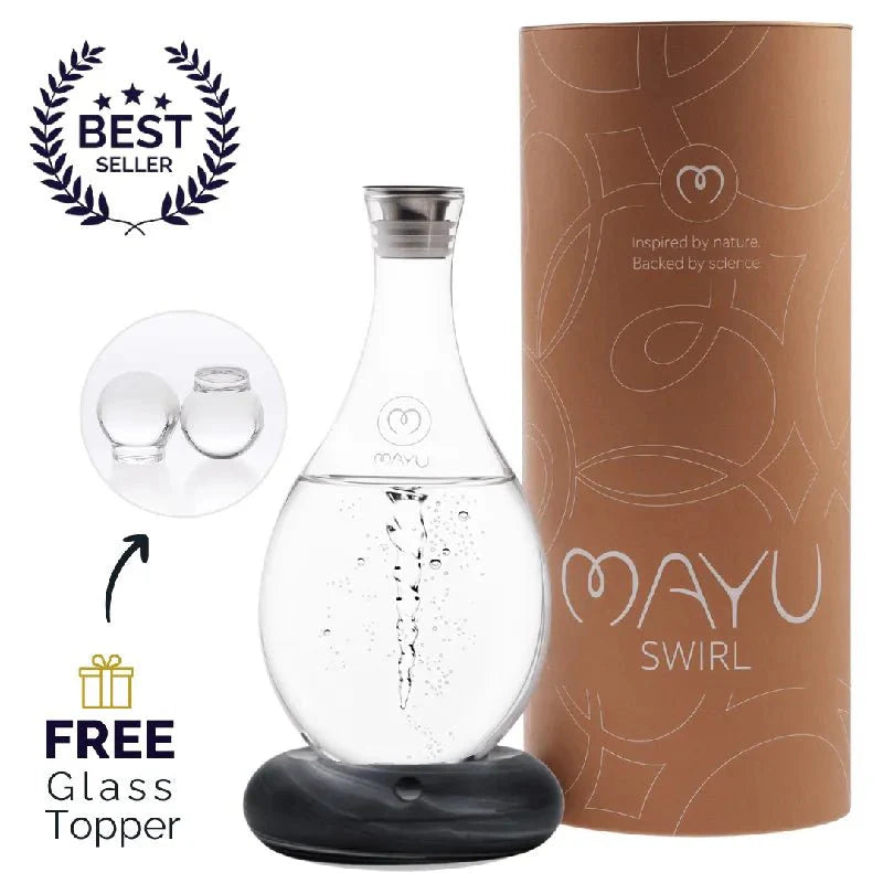 Elegant MAYU Swirl Carafe - Energize your water, revitalize your cells