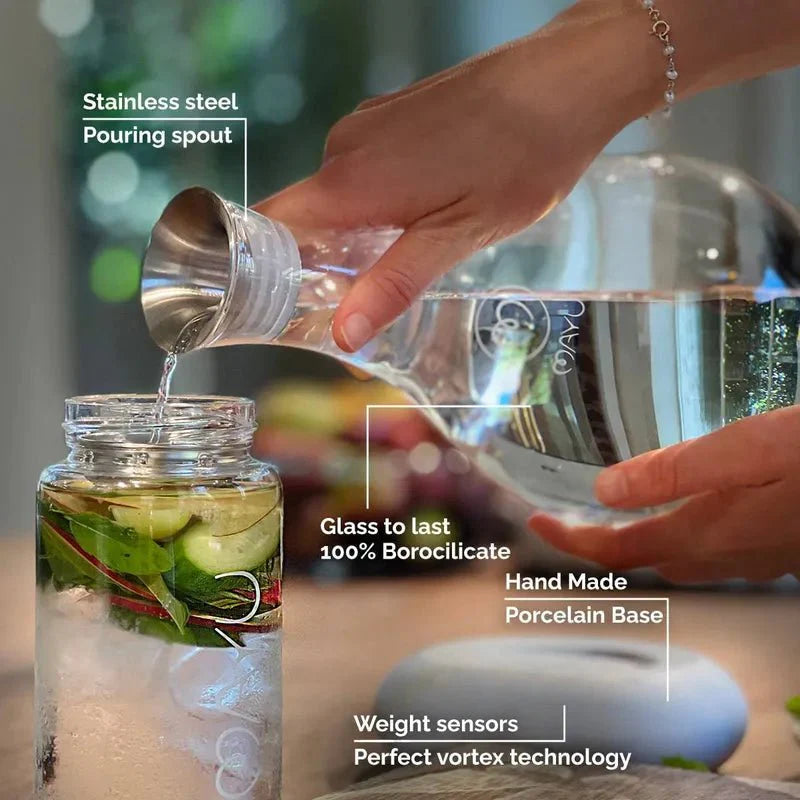 Elegant MAYU Swirl Carafe - Energize your water, revitalize your cells