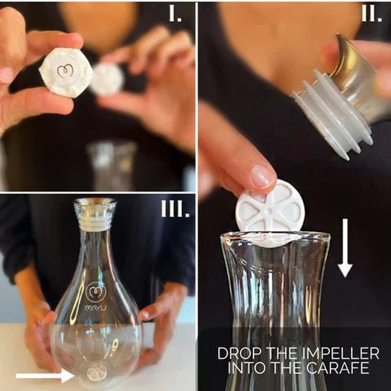 Elegant MAYU Swirl Carafe - Energize your water, revitalize your cells