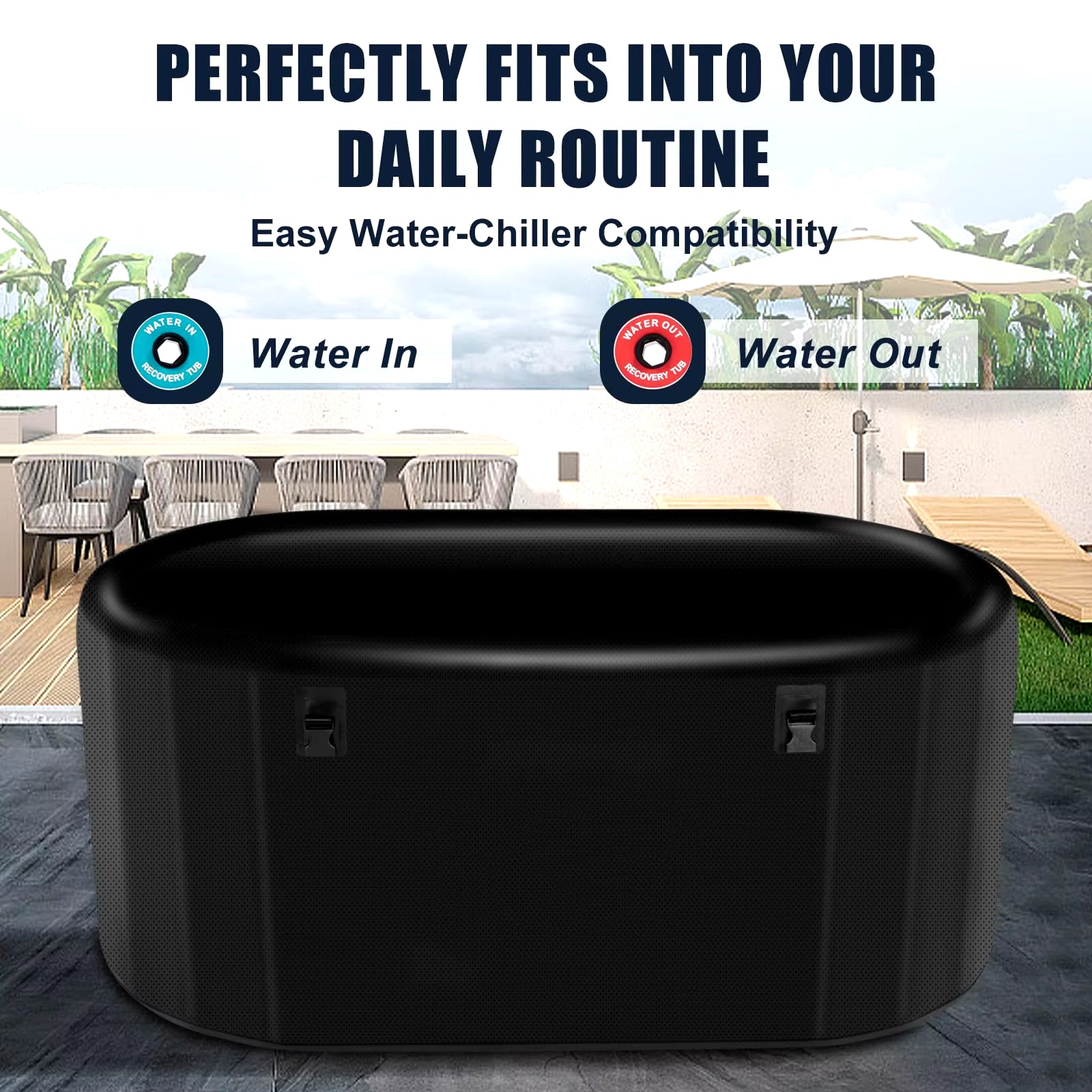 Versatile Inflatable Cold Plunge Tub - Ice Bath for Recovery and Cold Water Therapy