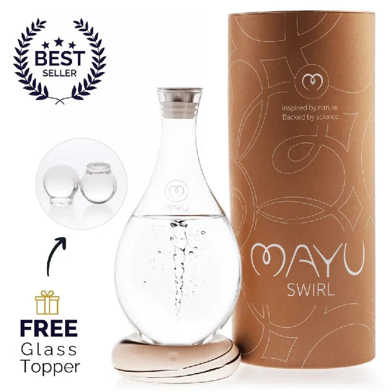 Elegant MAYU Swirl Carafe - Energize your water, revitalize your cells