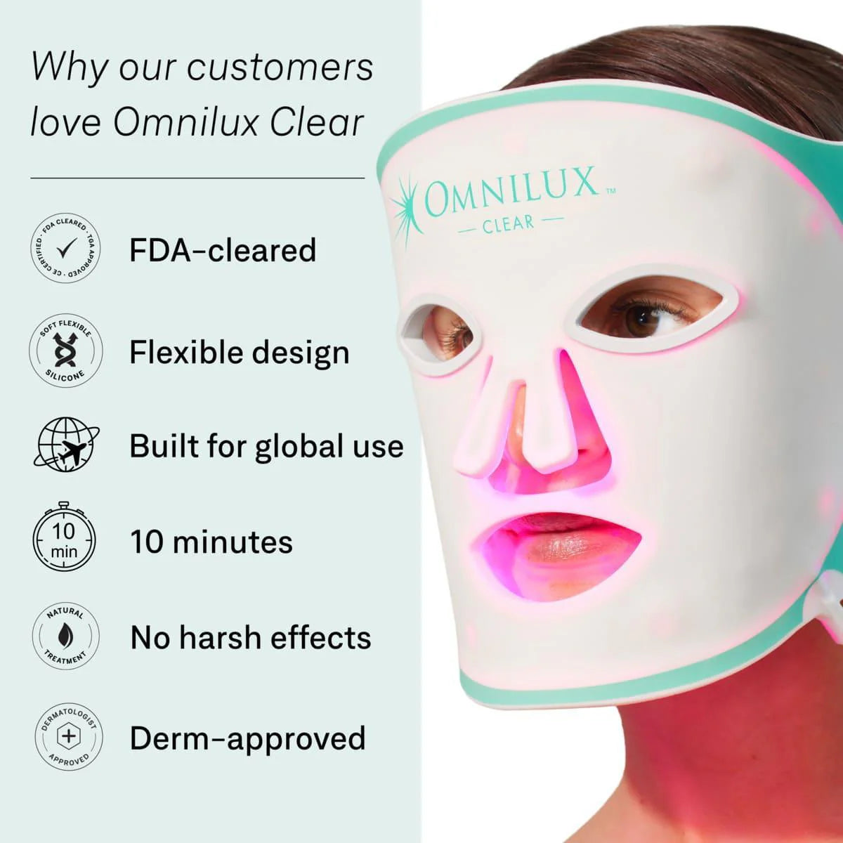 Omnilux Clear LED Skin Perfecting Mask